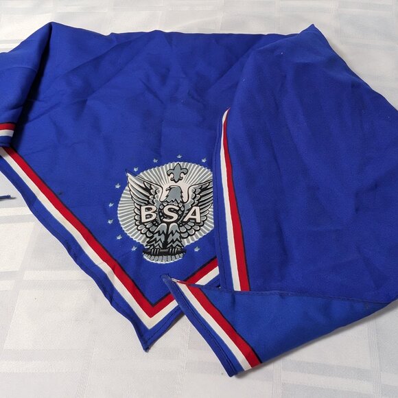 BOY SCOUTS OF AMERICA BSA NECKERCHIEF SCOUT UNIFORM WEAR BLUE RED WHITE AMERICAN - Picture 6 of 11